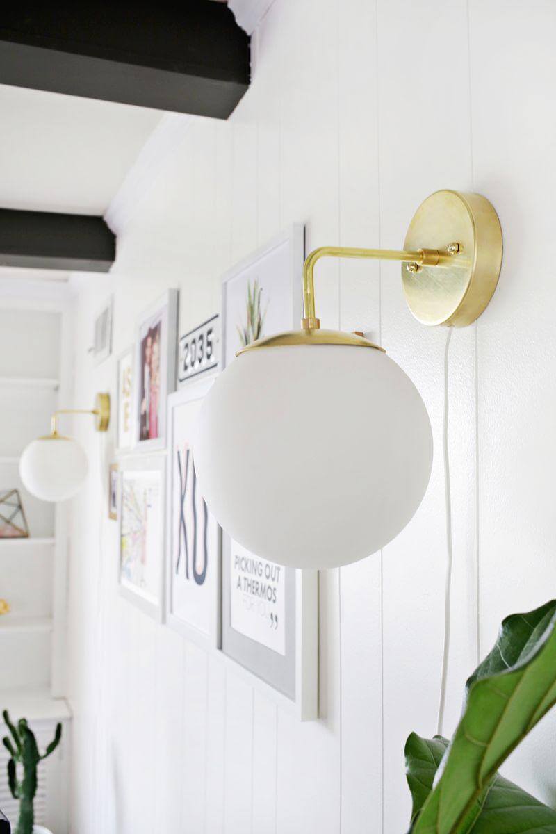 12. DIY Brass Globe Sconce