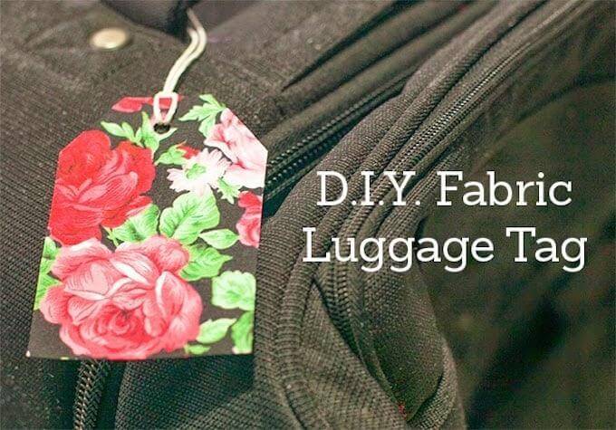 15. DIY Fabric Luggage Tag