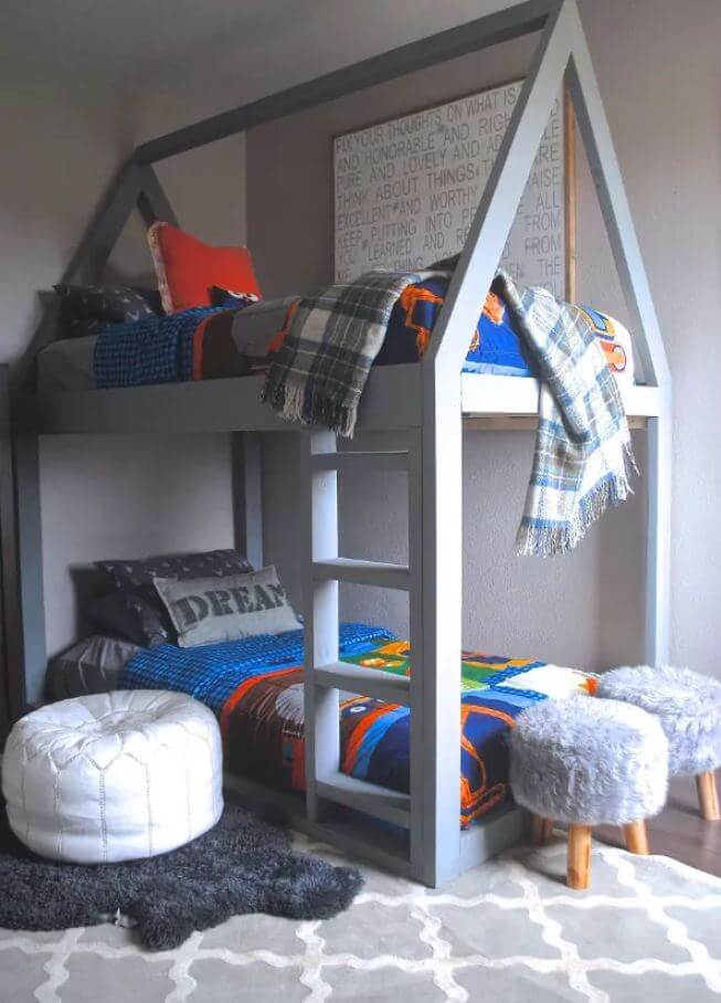 19. A house bunk bed