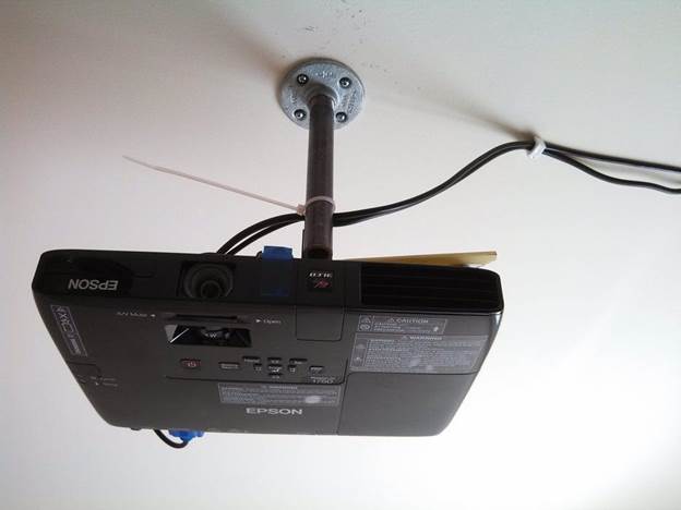 2. Cheap DIY Projector Ceiling Mount