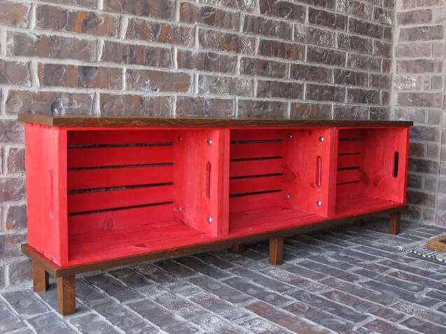 2. Functional Furniture Crate Bench Project