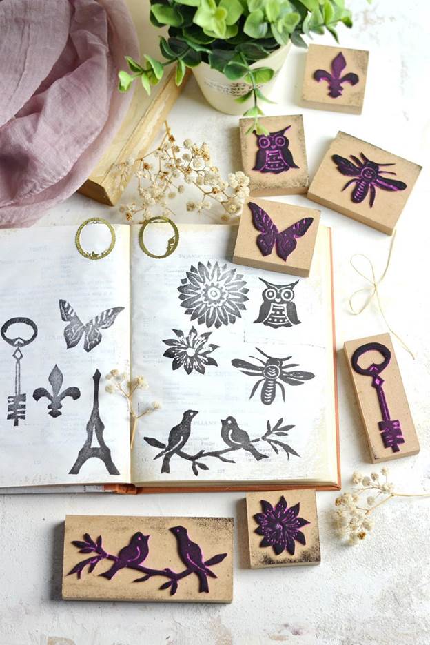 20. DIY Vintage Foam Stamps