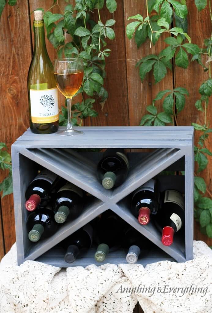 20. Repurposing Crates into Wine Racks