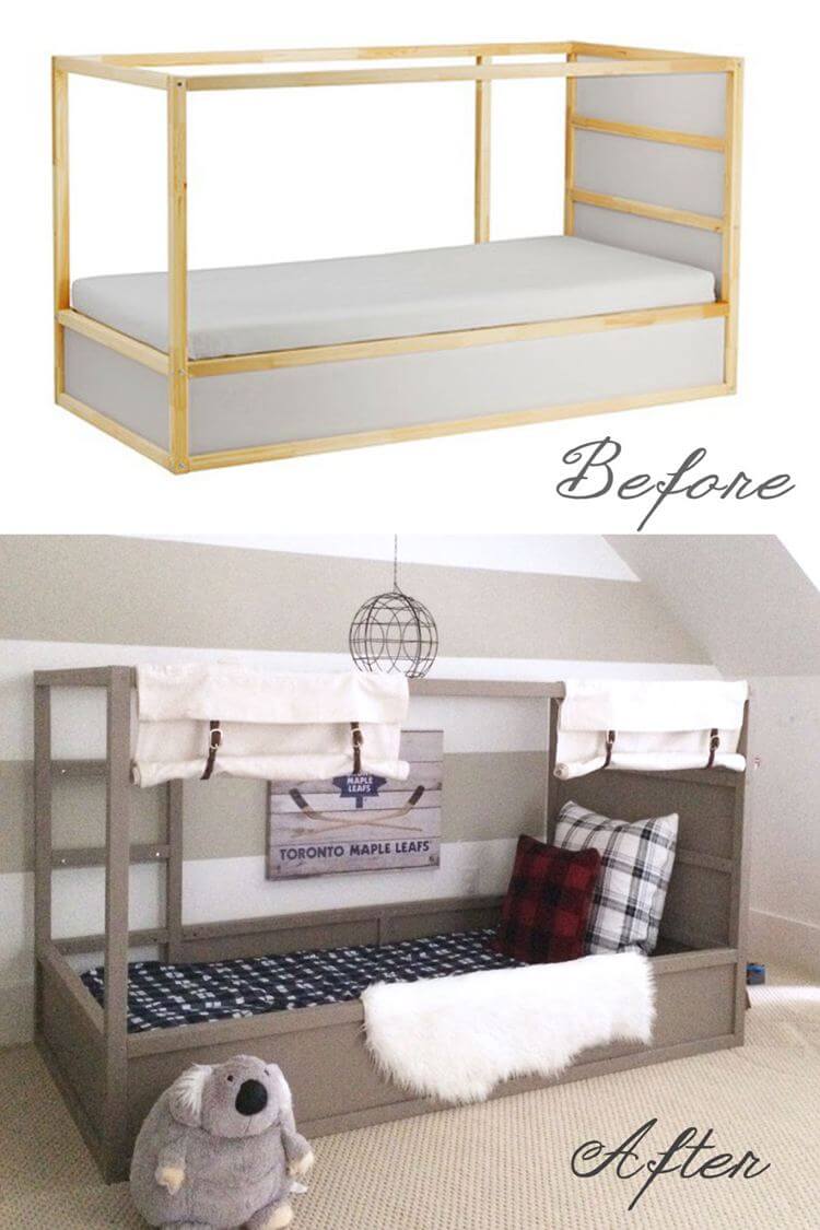 24. Bed with an Ikea Styled bed