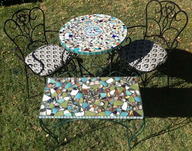 3. Sea Mosaic Table Top DIY