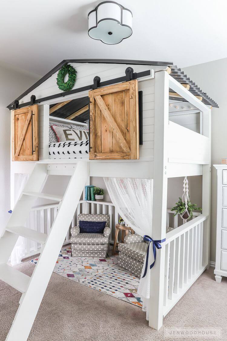 4. Sliding Barn Door Loft