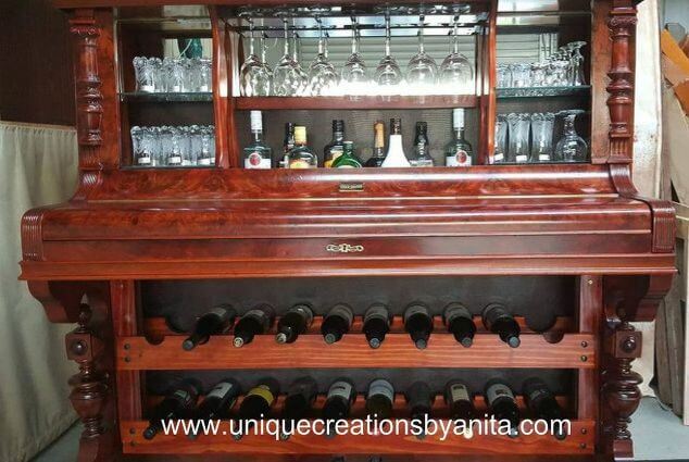 5. DIY Repurposing a Piano into a Liquor Cabinet