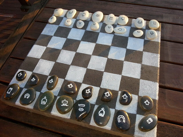 5. Outdoor DIY Chess Board