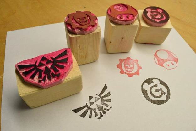 8. DIY Rubber Stamps