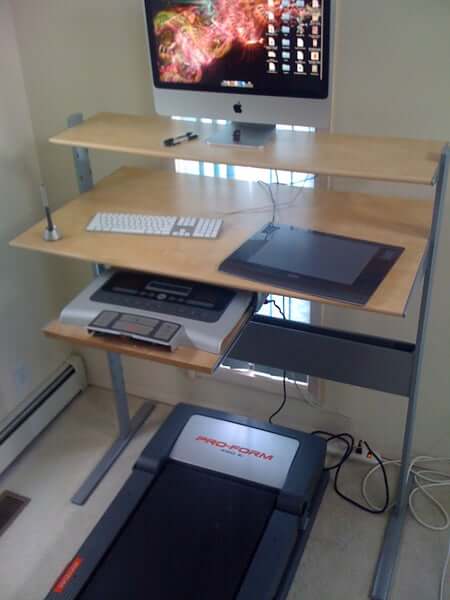 9. Fancy Ikea DIY Treadmill Desk