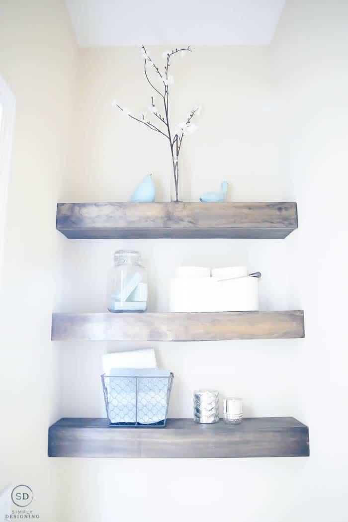 1. DIY Floating Shelves