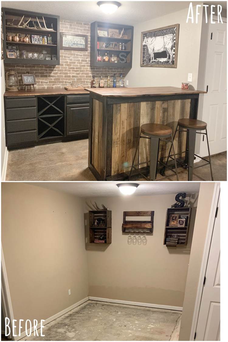 10. Basement Dry Bar DIY