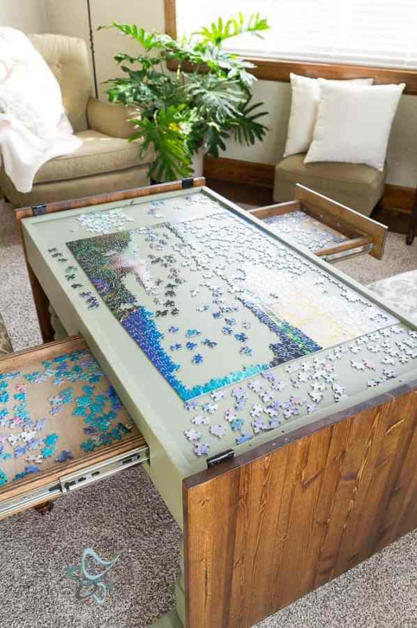 11. DIY Puzzle Game Table