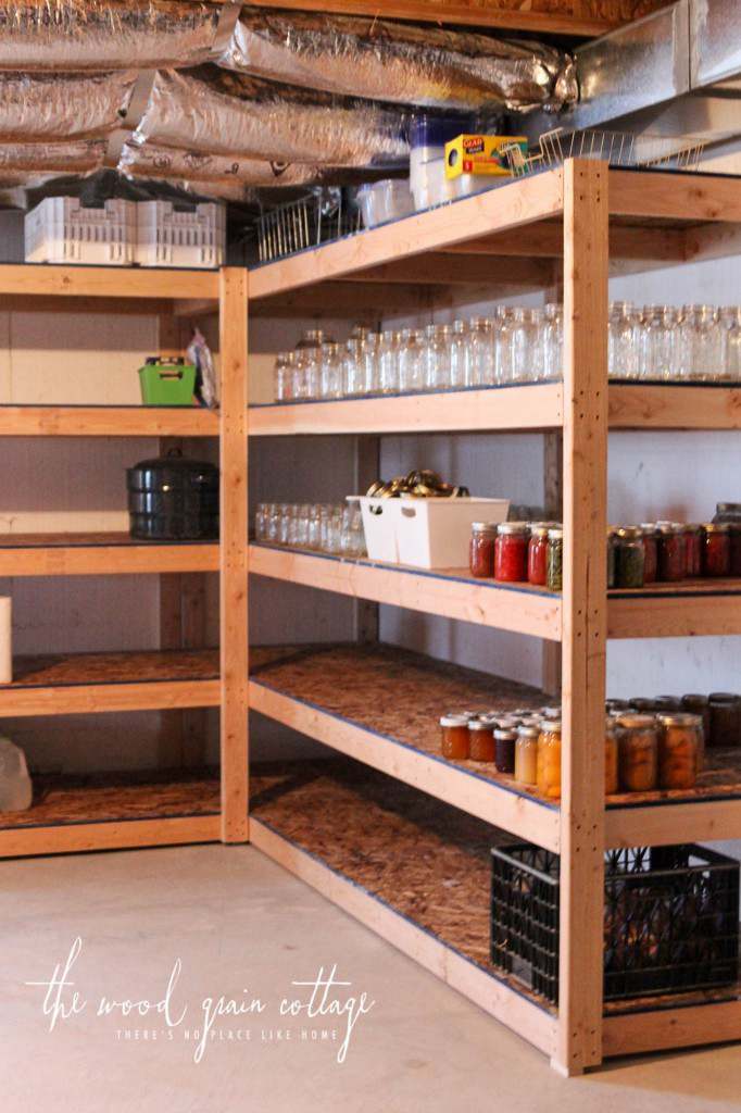 12. DIY Basement Storage Shelves