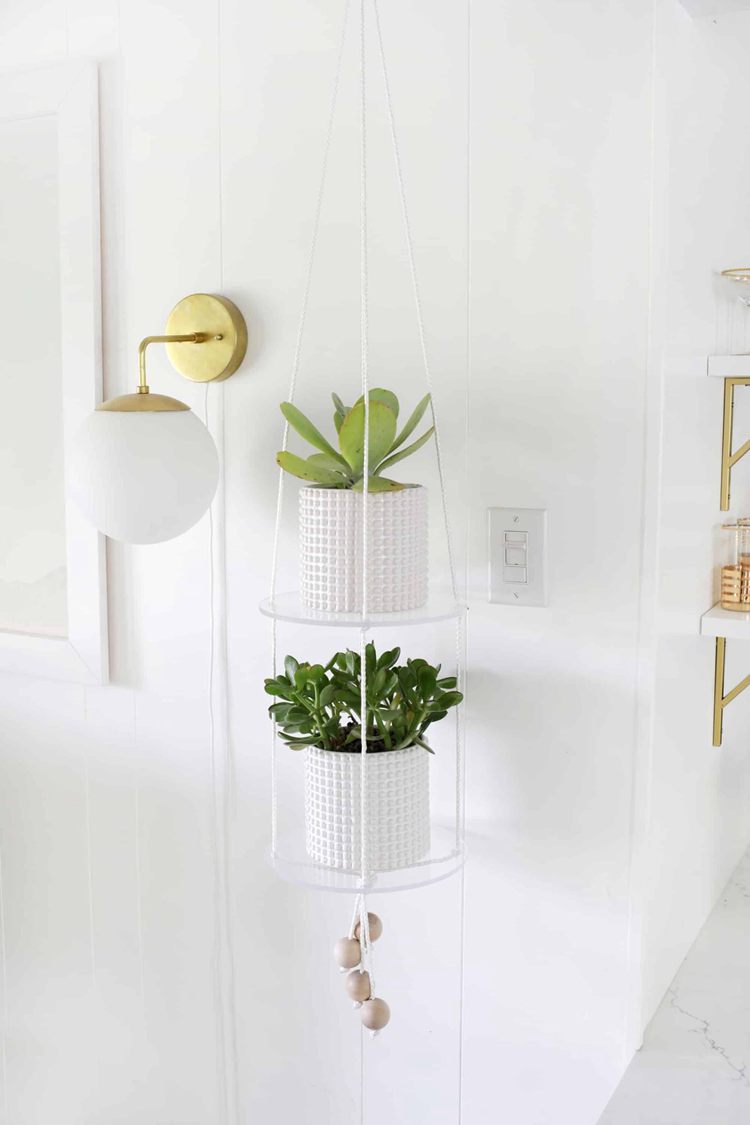 12. DIY Hanging Acrylic Shelf