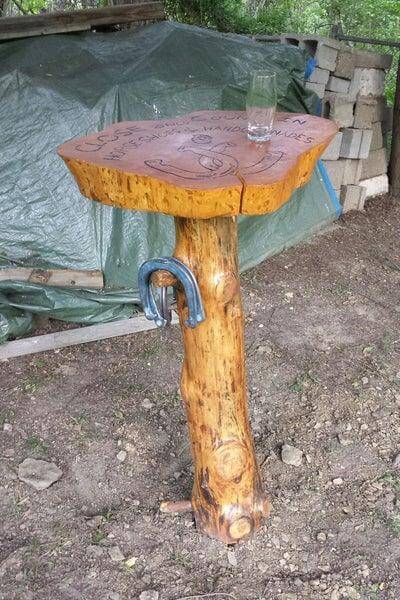 12. DIY Horseshoe Bar Table