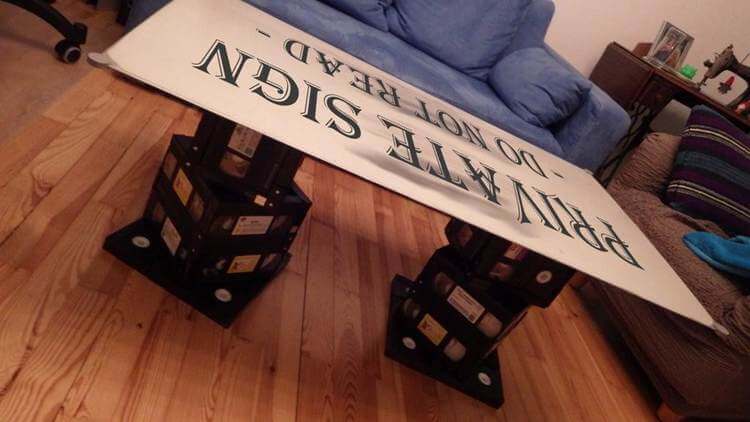 12. DIY VHS Couch Legs