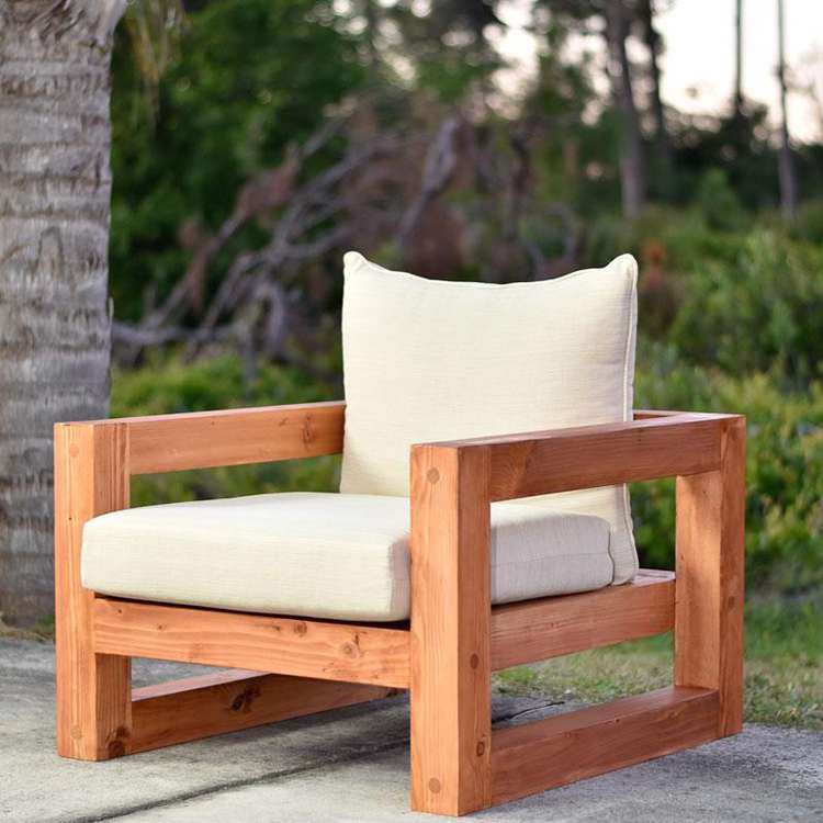 13. DIY Modern Outdoor Chair Free Plans