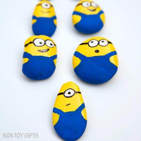 14. DIY Painted Minion Rocks