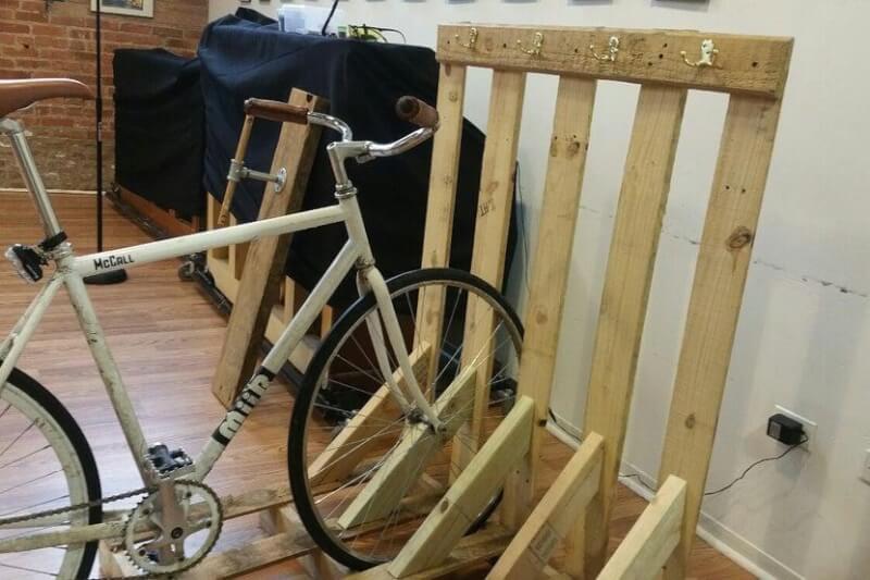 16. DIY Bike And Skateboard Rack