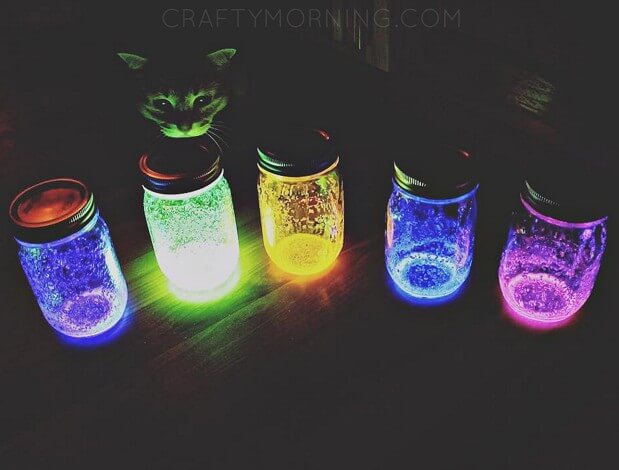 16. How To Make Glow Stick Jars