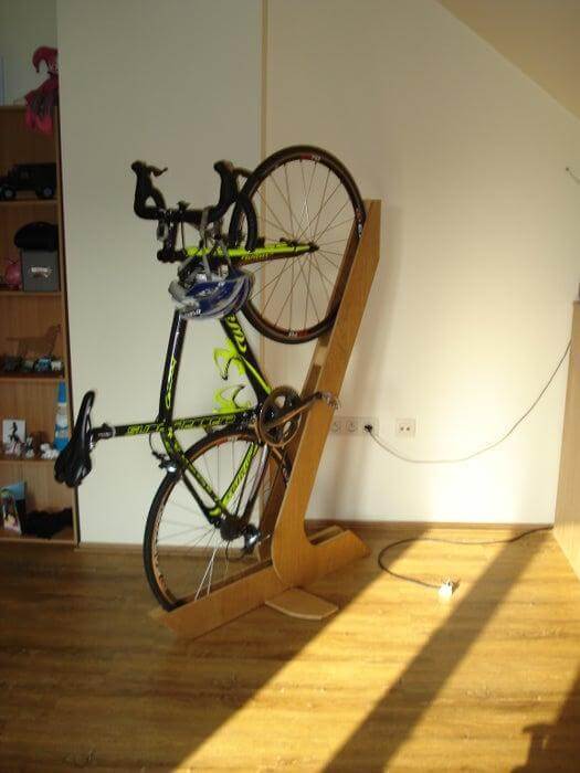17. DIY Wooden Bike Rack
