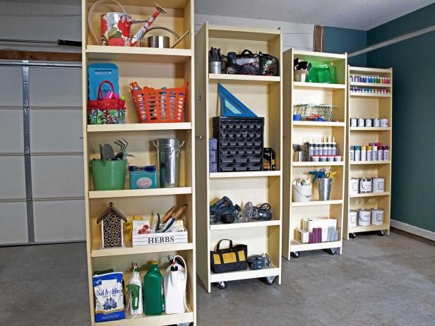 2. DIY Rolling Storage Shelves