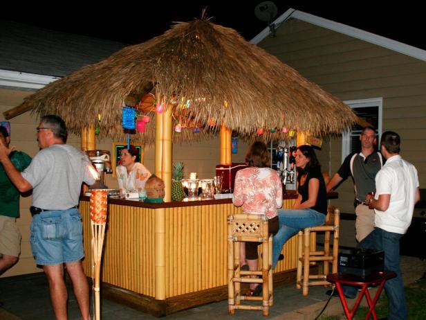 20. How To Build A Tiki Bar With Thatched Roof