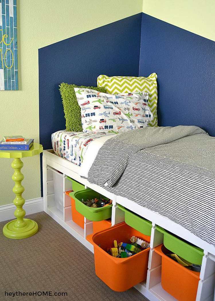 21. DIY Storage Bed For Kids