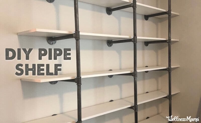 22. How To Make DIY Industrial Pipe Shelves