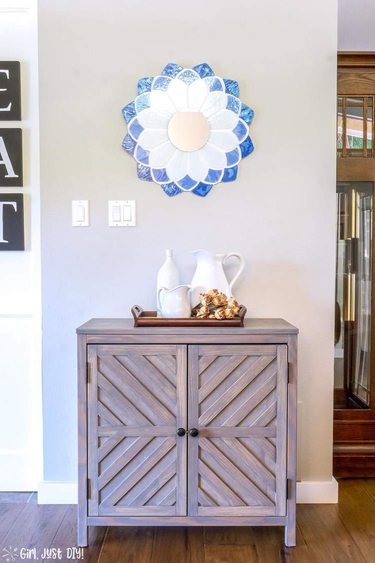 23. DIY Chevron Storage Cabinet