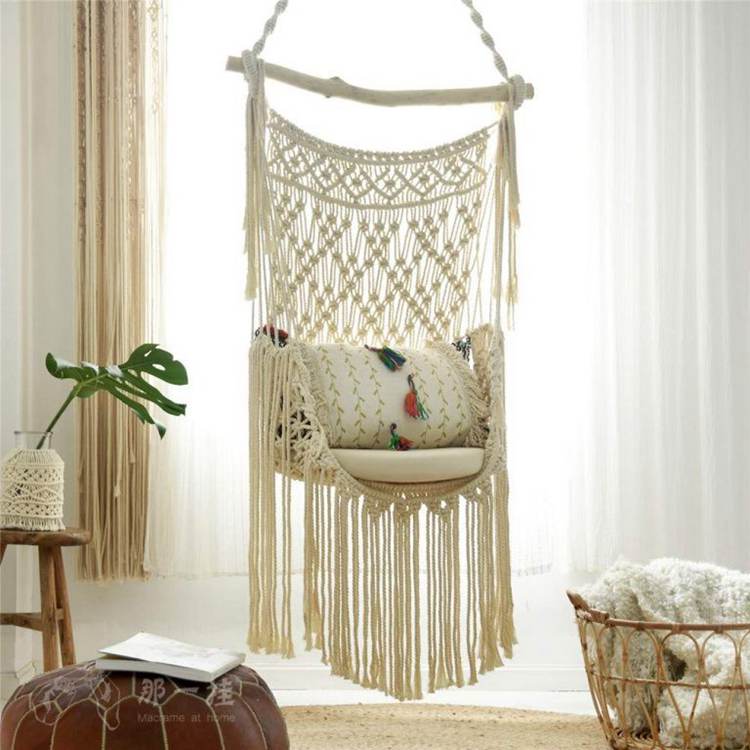 23. DIY Macrame Hanging Chair