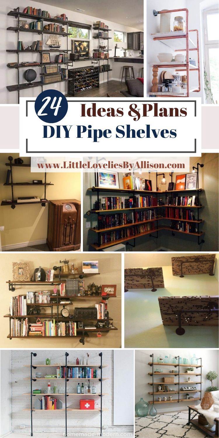 24 DIY Pipe Shelves_ How To Make An Industrial Pipe Shelf