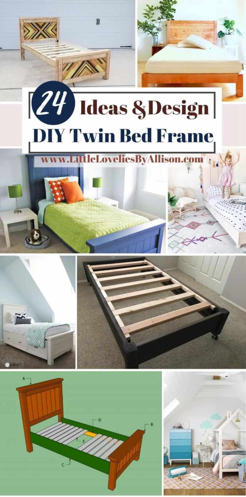 24 DIY Twin Bed Frame Plans_ How To Build A Twin Bed