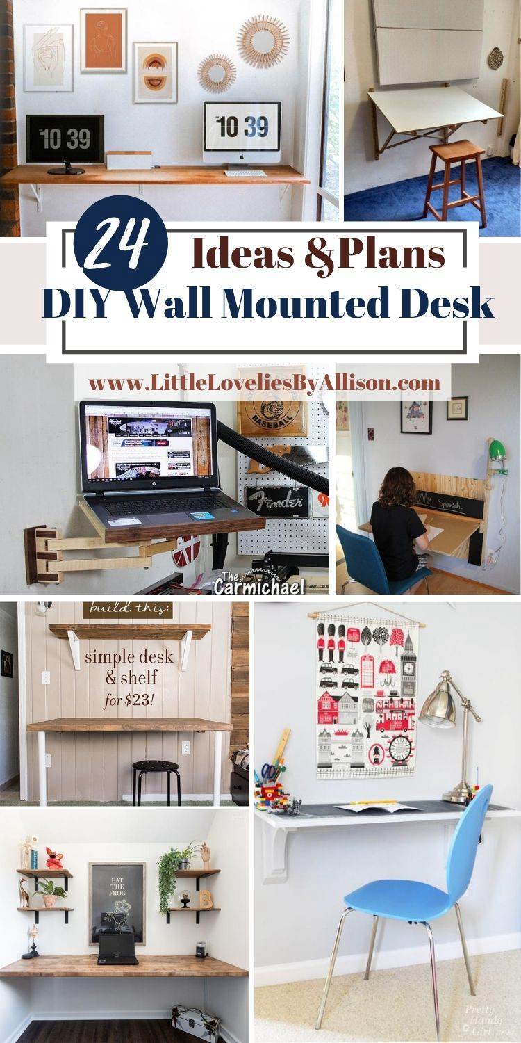 24 DIY Wall Mounted Desk Plans That You Would Love