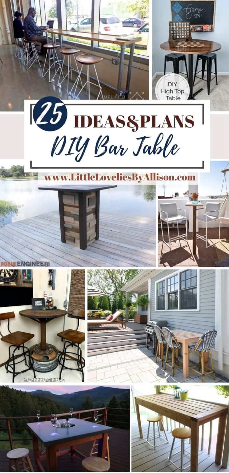 25 DIY Bar Table Projects_ How To Make A Bar Table