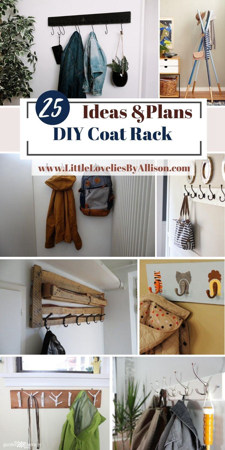 25 DIY Coat Rack Projects That You Can Make In A Jiffy