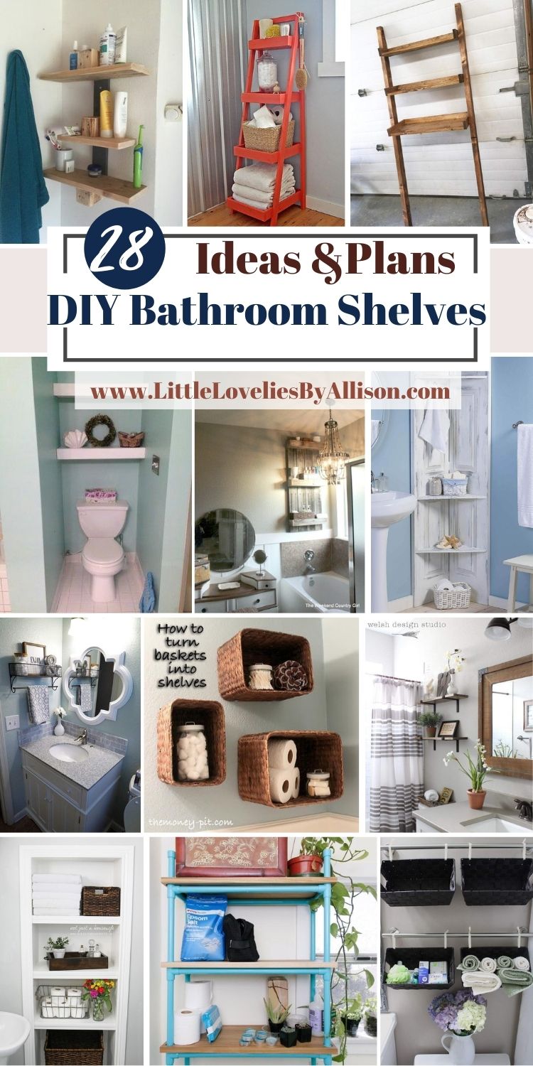 28 DIY Bathroom Shelves_ Classic, Modern _ Rustic Shelves