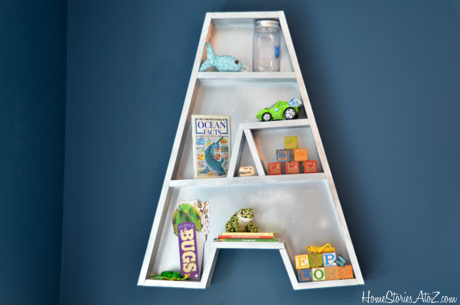 3. Alphabetic Wall Shelf