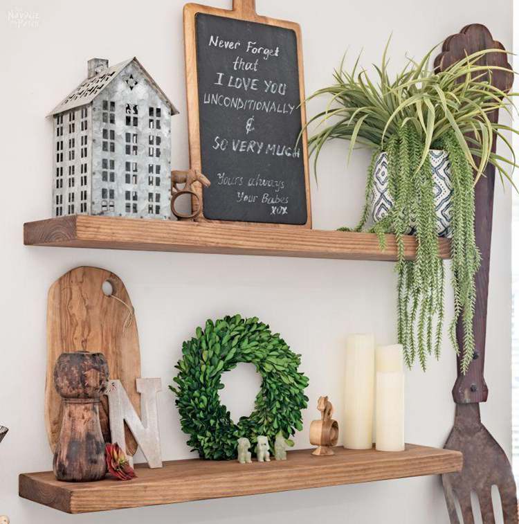 3. DIY Floating Shelves For Decor