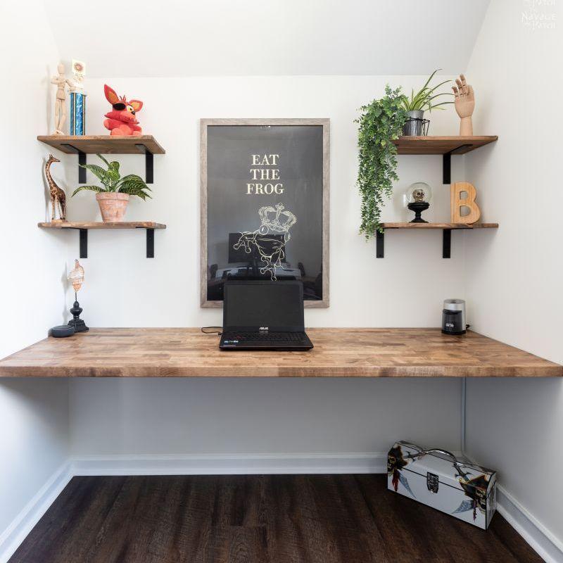 4. DIY Floating Desk