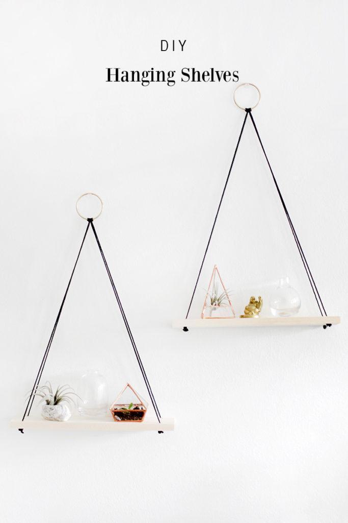 4. DIY Hanging Shelves