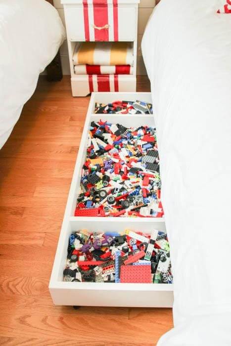 4. DIY Underbed Rolling LEGO Storage Cart