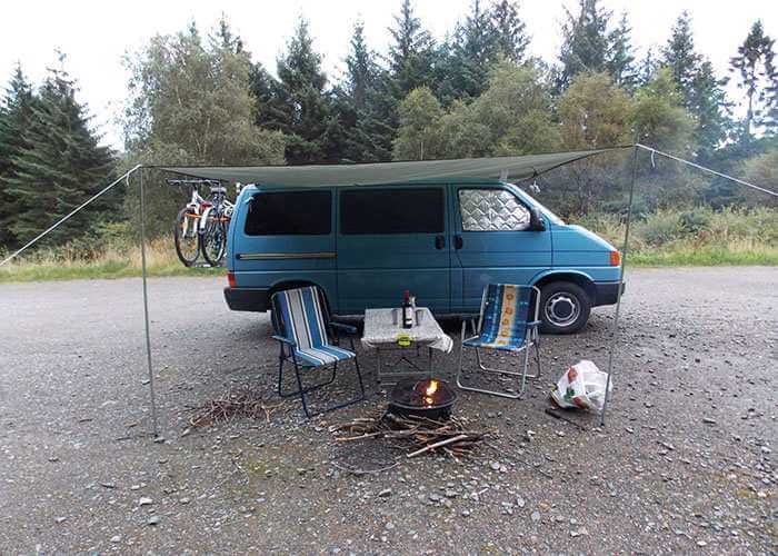 4. DIY awning for your van