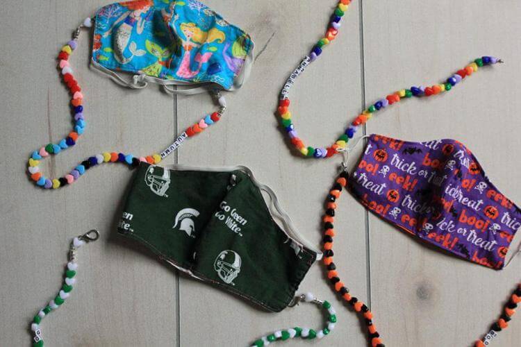 40. DIY Interchangeable Mask Necklace