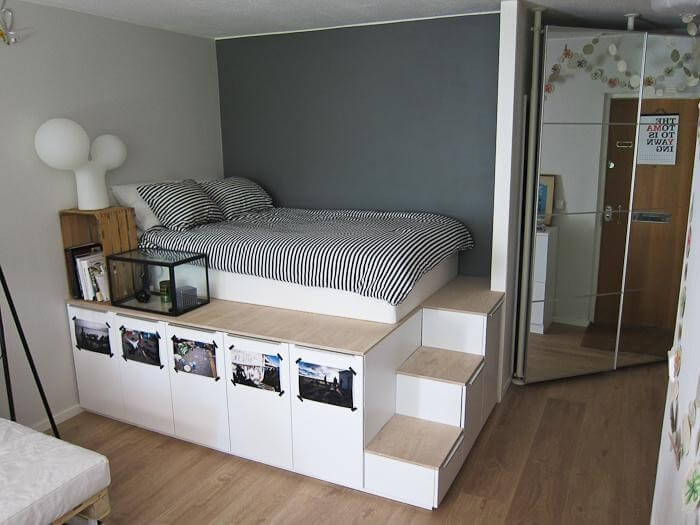 5. DIY Storage Platform Bed