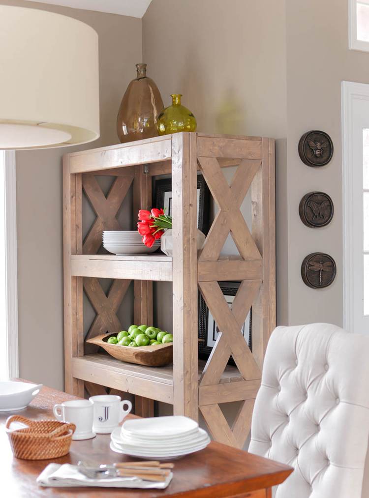 5. Rustic Bookshelf Décor