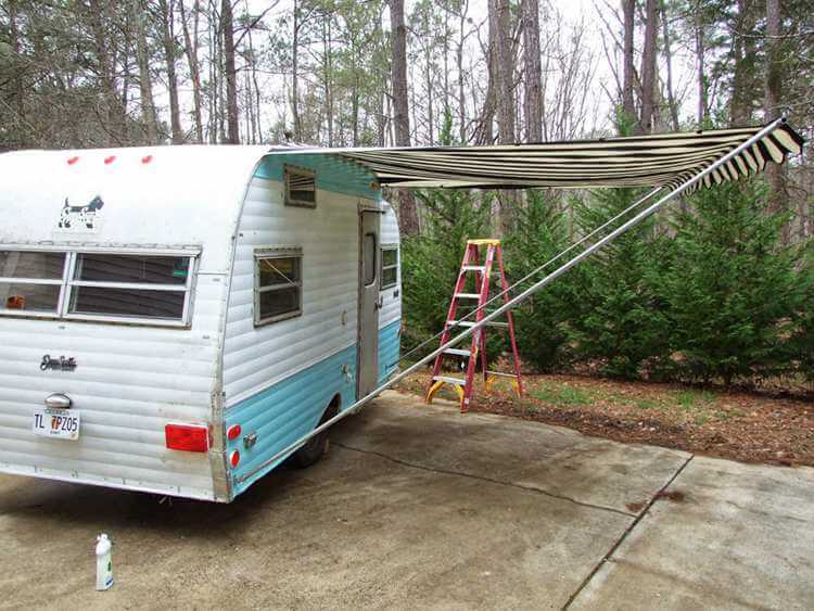 7. Sewing and setting up an awning