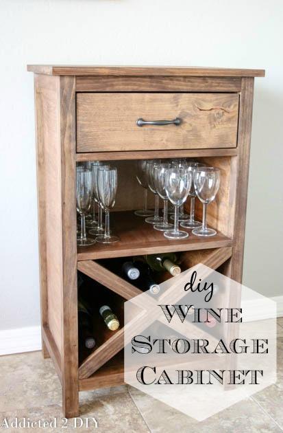 8. DIY Wine Storage Cabinet