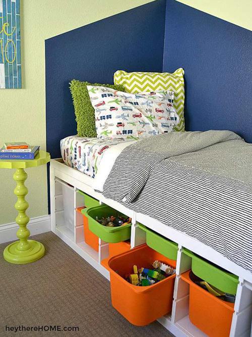 25 Diy Storage Bed Ideas How To Build, Diy Twin Bed With Cube Storage